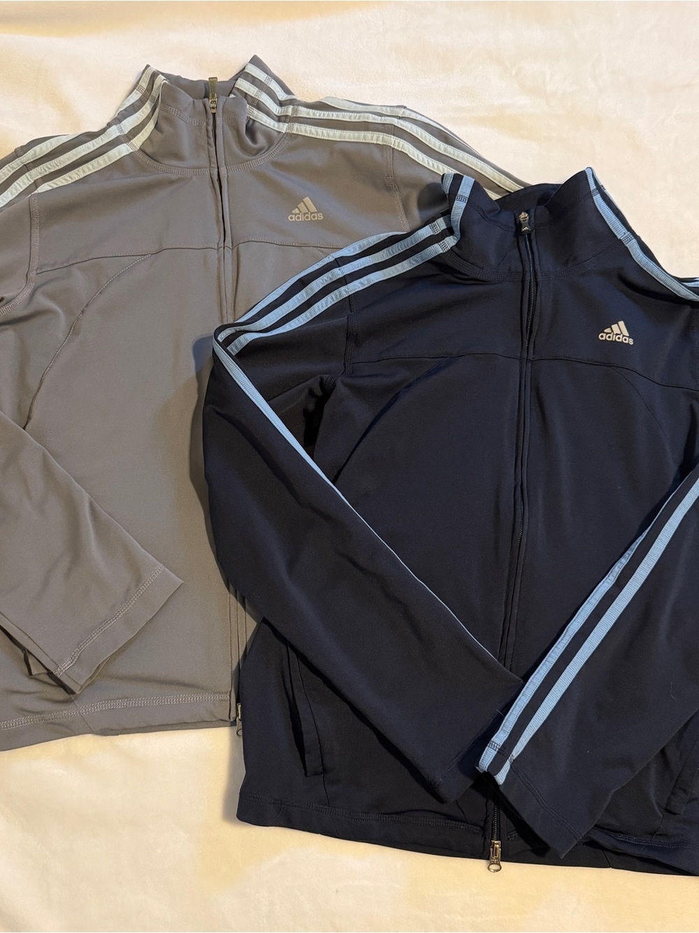 BUNDLE Adidas Women’s Turtleneck Track Jackets in Navy & Gray